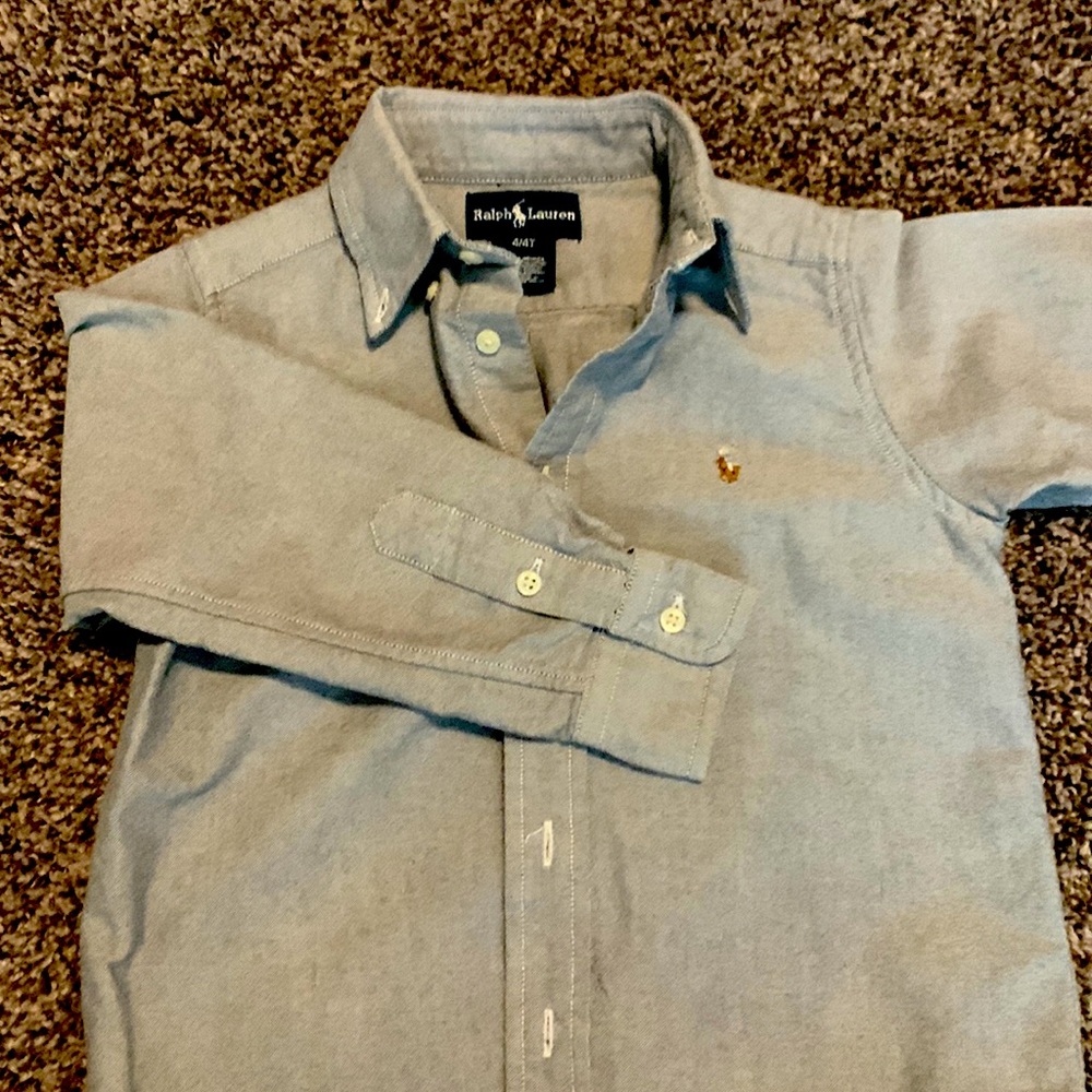 Gray Ralph Lauren 4T dress shirt